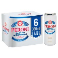 Peroni Nastro Azzurro Lager Beer Can 6x330ml