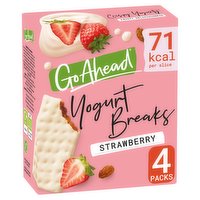 Go Ahead Strawberry Fruit Yogurt Breaks Snack Bars Multipack 4 x 35.5g, 142g
