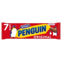 McVitie's Penguin Milk Chocolate Biscuit Bar Multipack 7 x 24.6g, 172g