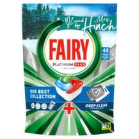Fairy Platinum Plus All In One Dishwasher Tablets, Deep Clean, 48 Tablets