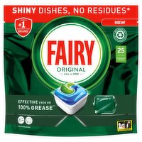 Fairy Original All In One Dishwasher Tablets, Regular, 25 Tablets