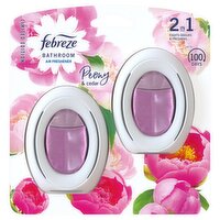 Febreze Bathroom Continuous Air Freshener Peony & Cedar 2Ct