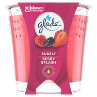 Glade Scented Candle Air Freshener Bubbly Berry Splash 129g
