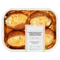 Baxter & Greene Baked Potato with Garlic Butter & Cheddar Cheese 595g