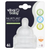 Vital Baby Nurture Silicone Feed Assist Fast Flow 6+ Months