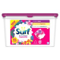 Surf 3 in 1 Capsules Tropical Lily Biological Detergent Capsules (45 Washes)