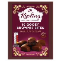 Mr Kipling 10 Gooey Brownie Bites Double Chocolate