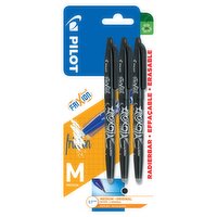 Pilot Frixion Erasable Pens Black 3 pk