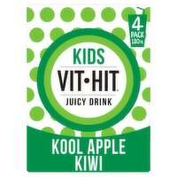 Vit Hit Kids Juicy Drink Kool Apple Kiwi 4 x 180ml