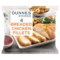 Dunnes Stores 4 Ready to Cook Breaded Chicken Fillets 400g