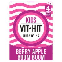 Vit Hit Kids Juicy Drink Berry Apple Boom Boom 4 x 180ml