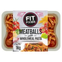 Fit Foods Meatballs with Wholemeal Pasta Family Size Meal 1kg