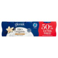 Glenisk Bio Organic Vanilla Live Yogurt 6 x 125g (750g)