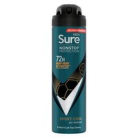 Sure Men Anti-perspirant Deodorant Aerosol Sport Cool Nonstop Protection 150 ml 