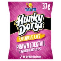 Tayto Hunky Dorys Crinkle Cut Prawn Cocktail Flavour Potato Crisps 37g