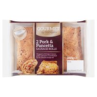 Gourmet By McColgan's 2 Pork & Pancetta Sausage Rolls 260g