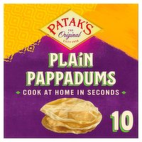 Patak's 10 Plain Pappadums 100g