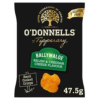 O'Donnells Ballymaloe Relish and Cheddar Cheese Flavour Hand Cooked Crisps 47.5g