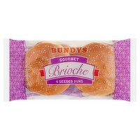 Bundys Gourmet Brioche 4 Seeded Buns 320g