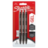 Sharpie S-Gel Gel Pens Medium Point Black Ink 3 Count