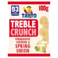 Tayto Treble Crunch Farmhouse Cheddar & Spring Onion Flavour Potato Snacks 100g