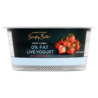 Dunnes Stores Simply Better West Cork 0% Fat Live Yogurt Irish Strawberry 140g