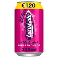 Lucozade Zero Pink Lemonade 330ml PMP €1.20