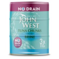 John West Tuna Chunks with a Little Brine 3 x 110g