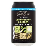 Dunnes Stores Simply Better Organic Lemongrass & Ginger Water Kefir 330ml