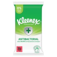 Kleenex® Proactive Care Antibacterial Plastic Free Hand Wipes - 12 Wipes