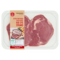 Dunnes Stores 2 Extra Matured Irish Beef Rib Eye Steaks 360g