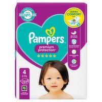 Pampers Premium Protection Size 4, 37 Nappies, 9kg - 14kg, Essential Pack