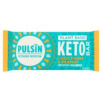 Pulsin Keto Bar Choc Fudge & Peanut 50g