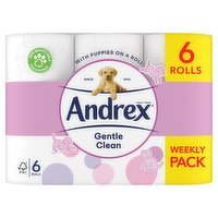 Andrex Gentle Clean Toilet Tissue 6 Rolls