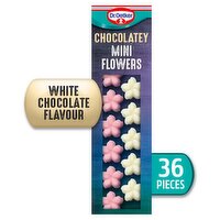 Dr. Oetker 36 Chocolate Flavour Mini Flowers Cake Decorations 