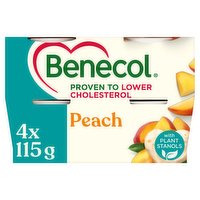 Benecol Peach Yogurt 4 x 115g (460g)