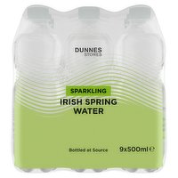 Dunnes Stores Sparkling Irish Spring Water 9 x 500ml