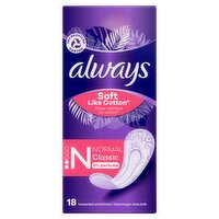 Always Soft Like Cotton Normal Liners  0% Perfume x 18