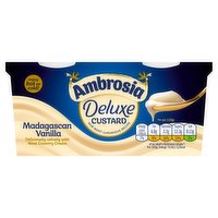 Ambrosia Ready To Eat Madagascan Vanilla Deluxe Custard Pots 2 x 120g