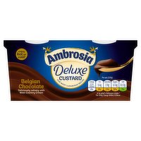 Ambrosia Ready To Eat Belgian Chocolate Deluxe Custard Pots 2 x 120g