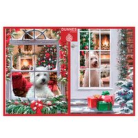 Laura Lynn Box of 12 Portrait Christmas Cards - Westies at the window