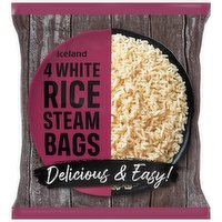 Iceland White Rice Steam Bags 4 x 200g (800g)