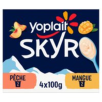 Yoplait Skyr Peach & Mango 4 x 100g  (400g)