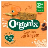 Organix Carrot Cake Soft Oaty Bars 12+ Months 6 x 23g (138g) 