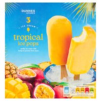 Dunnes Stores Tropical Ice Pops Ice Cream 3 x 69g (207g)