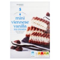 Dunnes Stores Mini Viennese Vanilla Ice Creams 5 x 30g (150g)