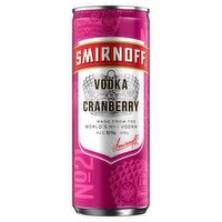 Smirnoff Red Label Vodka & Cranberry Mixed Drink 250ml Can