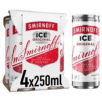 Smirnoff Ice Original Vodka Mixed Drink 4x250ml Can