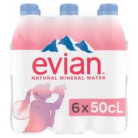 Evian Natural Mineral Water 6 x 50cl