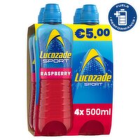 Lucozade Sport Drink Raspberry 4x500ml PMP €5